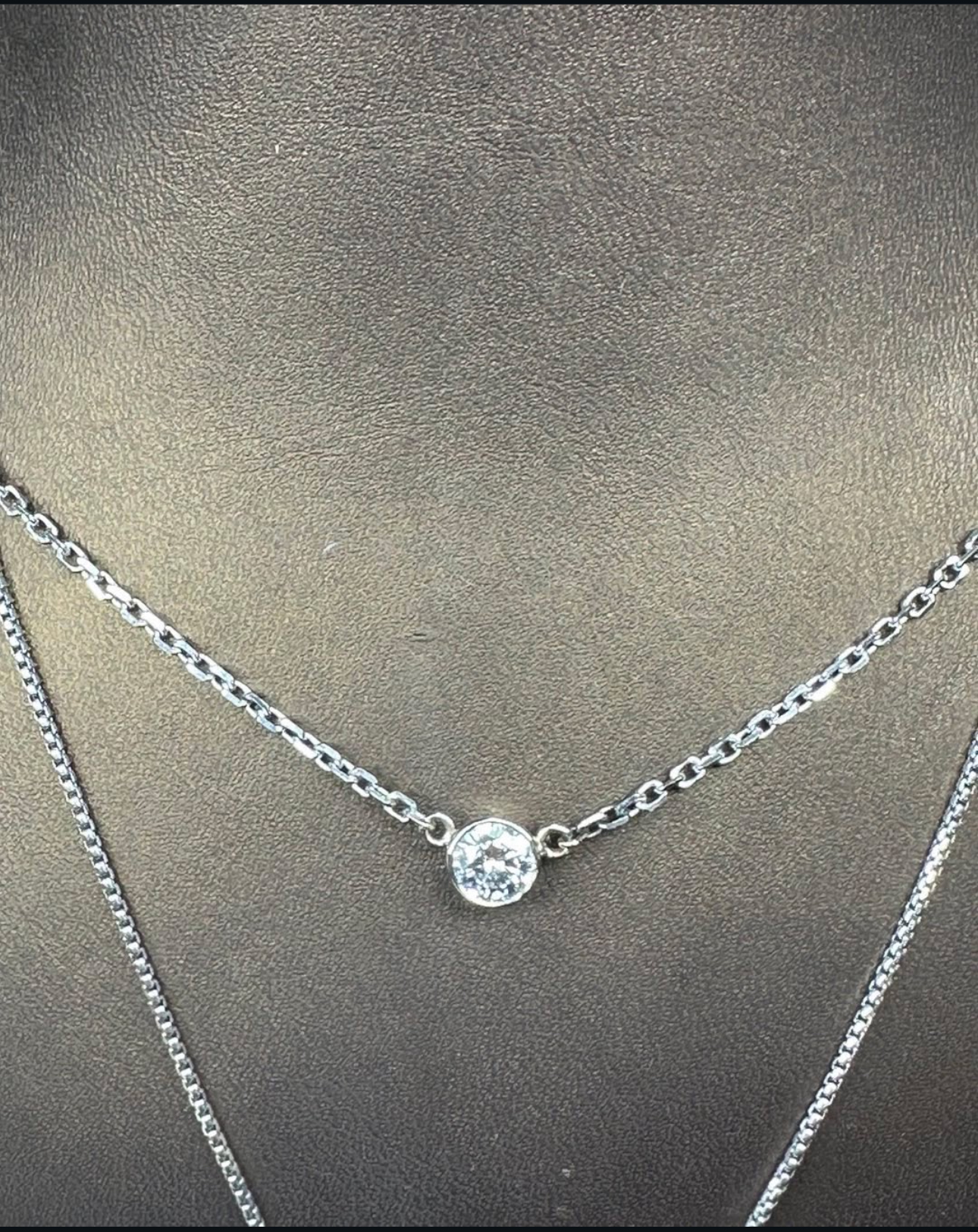 Bezel Diamond Pendant